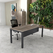 Bureau Professionnel Tempo Mobel Linea. - 180, Anthracite, Oui, Chêne grisé_0