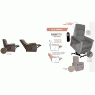 Fauteuil relax releveur électrique Persan - microfibre brun taupé - têtière ajustable et mécanisme 2 temps_3