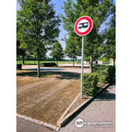 Panneau d'interdiction B9i - Accès interdit aux véhicules tractant caravane ou remorque_3