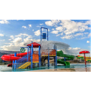 Structure de jeux aquatiques - ARWAPS5A - 17x13 m - Hauteur 9 m - Toboggans 2,4 m_3