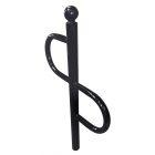 Support cycles Forme S en acier zingué avec poteau central et arceau à sceller_3