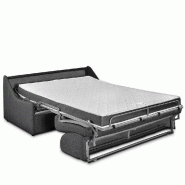 Canapé lit compact 3 places Ristretto - Matelas 16 cm - Ouverture express - Tissu gris graphite_3
