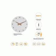 Horloge murale bois blanc_3