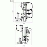 Appareil de montage/démontage de pneus avec vitesse de rotation ajustable de 0 à 15 tours/minute