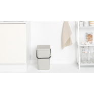 Poubelle Brabantia Sort & Go - 25 litres - Light Grey - Multi-talent - Volume M (25 L)_3