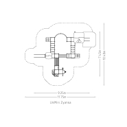 Structure multi-jeux - Unimini Zyansa Hags - Pour enfants de 3 à 5 ans - Dimensions 9250x7450x2760 mm_3