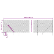 Vidaxl clôture à mailles losangées avec piquet d'ancrage vert 2x25 m 153934_3