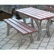 Banquette CLASSICO plastique recyclé et fonte_3