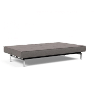 Canapé-lit convertible Innovation Living Splitback Chrome - Couchage 115x210 cm - Tissu Mixed Dance Grey_3