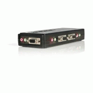 Kit commutateur noir KVM USB 4 ports avec audio et cbles_3