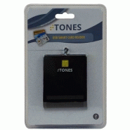 Lecteur carte d'identité USB - TONES - Noir avec indicateurs LED et carte à puce_3