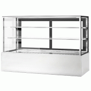 Vitrine réfrigérée pour pâtisserie - 1800 mm - 2 étagères - Inox_3
