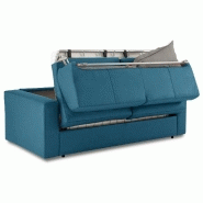 Canapé-lit convertible DREAMER 140cm - système ouverture express - matelas 16cm - tweed bleu azur_3