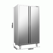 Armoire haute inox P 700 x 1800- 2 portes battantes -_3