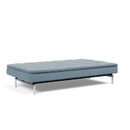 Canapé design Dublexo Chrome convertible lit 115x210 cm - Pieds chromés - Tissu Soft Indigo - Confort quotidien_3