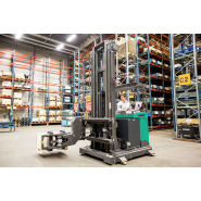 Chariot tri-directionnel Mitsubishi THD13-15N3 - pour allées étroites et stockage haute densité_3