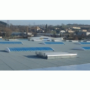 Lanterneau ponctuel ecofeu dv 110 / sur costière en acier galvanisé / avec protection solaire_3