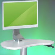 Chariot médical LCD & All-in-One PC Kidney Cart H Class LD - ErgonoFlex - aluminium anodisé - 24 kg_3