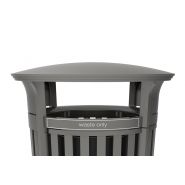 Poe Litter - Poubelle publique - Landscape - Aluminium moulé et extrudé - 34 gallons - Ouverture de fente 29