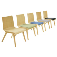 Chaise coque CLYDE neuf - chauffeuse de bureau en hêtre massif - vendue par 2_3