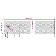 Vidaxl clôture à mailles losangées avec piquet d'ancrage vert 1,6x25 m 153932_3