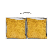 Canapé 2 places relax électrique ATTITUDE - Têtière réglable 10 crans - Tissu chenillé ocre - Inclinaison jusqu’à 150°_3