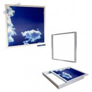 Pack de 4 dalles LED nuage 3D relief - 60x60 cm - 45W - 3600 lumens - 80 lumens/watt - 595x595x9 mm - angle 120° - IP20 - transformateur inclus_3