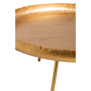 Table basse ronde TERO en métal doré - Style chic et moderne - Ø83,5 cm_3