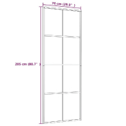 Vidaxl porte coulissante verre esg et aluminium 76x205 cm blanc 151668_3