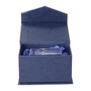 Bloc en verre - transparent - livré dans boîte cadeau bleue - 250g_3