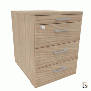 Caisson mobile 3 tiroirs  + 1 plumier  - QUADRIFOGLIO - Orme_3
