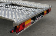Châssis mécano soudé en aluminium pour une remorque porte voiture