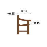Banc public England réf 8037811 - Hags - brun, free standing, 1800 mm de longueur_3