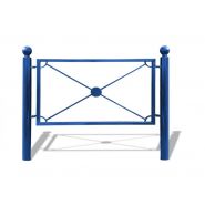 Barrière urbaine robuste en acier avec hauteur main courante 900 mm