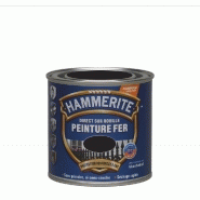 Peinture fer extérieur direct sur rouille HAMMERITE - Noir ferronnerie mat 0.25 L - Protection et décoration des métaux ferreux_3