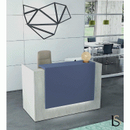 Borne d'accueil Z2 Officity - Compacte et moderne - 166, Béton, Bleu pigeon_0
