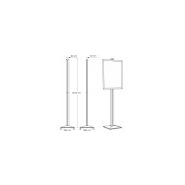 Solcadra2 - porte affiche a2 - presentoirs et presentoirs - pour affiche format a2 (420 x 594 mm) - composé d'un mât en profilé aluminium en anodisé naturel de 207 cm de hauteur_3