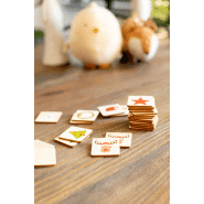 Jeu de mémoire en bois de bouleau laminé - 24 tuiles avec motifs de Noël - Impression logo 1 couleur_3