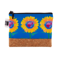 Trousse de maquillage personnalisée - zippée en polyester RPET 600D et liège naturel - Impression sublimée_3