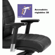 Fauteuil de direction confortable Business - Sitek - cuir noir_3