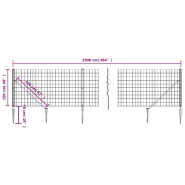 Vidaxl clôture en treillis métallique et piquet d'ancrage vert 1x25 m 154121_3