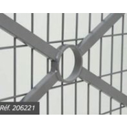 Barrière main courante LISBONNE - Simple croix, rosage ou grillagé - Longueurs 1000 ou 1500 mm_3