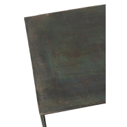 Table basse rectangulaire NIZI - métal noir et aluminium noir/vert - design moderne et fonctionnel_3
