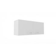 Meuble haut de laboratoire - rangement verrerie, produits et classeurs - mélaminé blanc - 1 ou 2 portes pleines_3