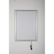 8062 ECO - Cadre porte-affiche à clapets LED Afix Diffusion - Format A4 - Aluminium anodisé, éclairage LED_3