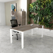 Bureau Professionnel Tempo Mobel Linea. - Blanc 9010, 140, Chêne grisé_0