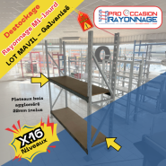 Rayonnage mi-lourd - 6 échelles, 16 niveaux avec plateau bois aggloméré 22mm inclus - MAVIL_3