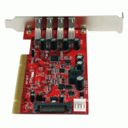 Carte contrôleur PCI à  4 ports USB 3.0 (5Gbps) SuperSpeed - Adaptateur PCI avec alimentation SATA /_3