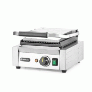 Grill de contact modèle simple 1/2 rainuré 1/2 lisse 220x230mm HENDI_3