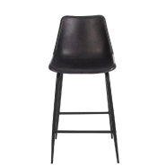 Chaise de bar Valona en cuir noir - élégance, confort et design industriel_3